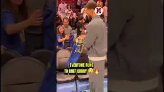 Everyone wants their moment with Chef Curry 🔥🏀#StephCurry #NBA #Warriors