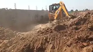 BACK FILLING WORK OF HEAVY COLUMN BY JCB