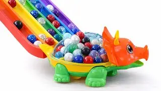 Marble Run Race ✩ HABA Slope with Dump Truck & Colorful Marbles #15