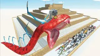 ESCAPE FROM ALIEN TITANOBOA - LAST SURVIVOR - UPHILL COURSE - Animal Revolt Battle Simulator