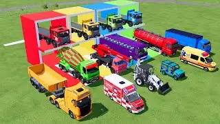 Transporting Dump Truck, Cement Mixer, Tractor Dump Tipper & Fire Rescue &ndash; FS22
