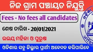 Odisha job vacancy 2021 ll village level job ll Big job opportunity for candidates