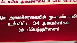DMK ministers list 2021 - Tamil Nadu ministers 2021