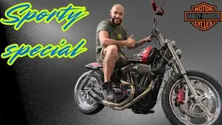 Harley Davidson Drag Racing Sportster!! Meeting people, I try special #harleydavidson