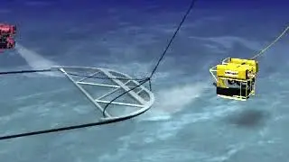 Offshore: cable arc released by rov animation
