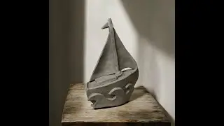 How to make a pottery sailing boat.