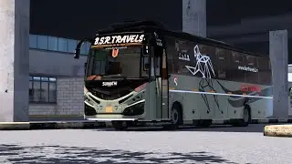 ETS2 Indian Mod Gameplay | Veera V8 Mark 3 Bus Mod 🚌 | BSR Travels | Realistic Driving