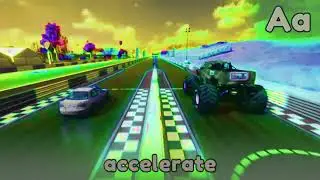Monster Truck ABC - learn the alphabet for kids letter A.