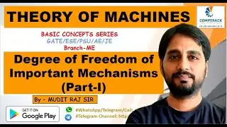 Theory of Machines by Mudit Raj Sir | DOF of Important Mechanisms Part 1 | GATE ESE PSU SSC JE AE