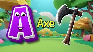 A is for Axe, ABC Phonics Song - Toddler Learning Songs, Nursery Rhymes, Alphabet Song for kids S13