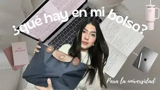 Que hay en MI BOLSO para la UNIVERSIDAD?| mis esenciales, mi iPad, material escolar 📕