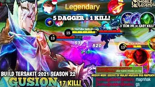 TERBARU! BUILD GUSION TERSAKIT 2021 SEASON 22 - ITEM GUSION PALING SAKIT 2021 - Mobile Legends