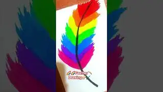 #trending#trendingshorts#art#drawing#viralshorts#cute#tutorials#shorts🌈Feather🪶Drawing🎨🖌️#watercolor