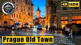 Prague Walking Tour of The Old Town In search of Christmas change 🇨🇿 Czech Republic 4K HDR ASMR