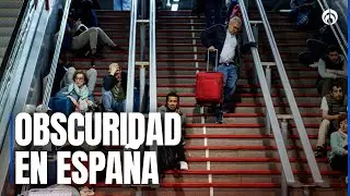 Viajeros se preparan para pasar la noche en estación de trenes en Valencia tras apagón en España