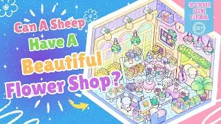 DIY Cute Sheep Flower Store 🌸 | 3D Sticker Scene Craft Tutorial