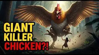 Ancient Life Million Years Ago: Prehistoric Man vs Giant Prehistoric Chicken