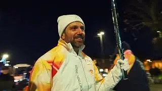 San Prospero-Parma passaggio Fiaccola Olimpica MILANO-CORTINA 2026Tedoforo Andrea Grossi (8-1-2026)