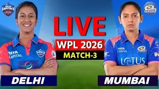 WPL Live Match Today : Mumbai vs Delhi, 3rd T20 - Live Cricket Match Score & Commentary | MI Vs DC