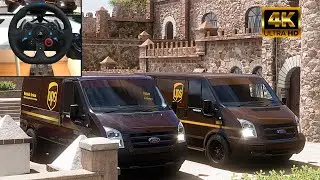 Ford Transit Van | UPS shipping - Forza Horizon 5 | Logitech g29 4K gameplay
