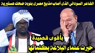 الشاعر السودانى الذى أصاب مذيع مصرى بنوبة ضحك هستيرية بأقوى قصيدة حيرت علماء البلاغة بكلماتها 