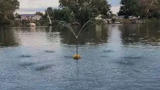 Floating solar fountain.