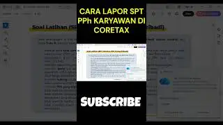 Tutorial Lapor SPT Tahunan PPh OP Karyawan di Coretax