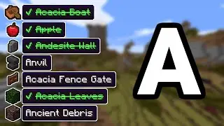 Speedrunning the Minecraft Alphabet: A