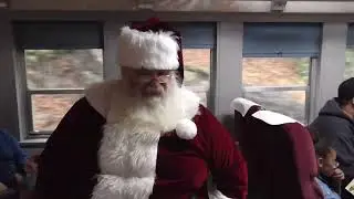 The Lehigh Gorge Scenic Railway Santa Express Train in Jim Thorpe, PA