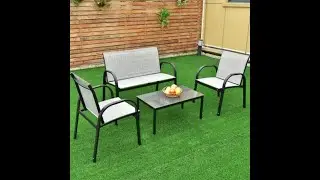 Installation Video for the 4 Piece Patio Furniture Set with Glass Top Coffee Table