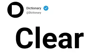 Clear Meaning In English