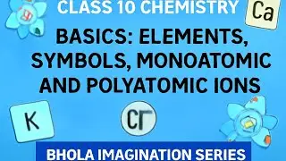 Basic concepts of chemistry like elements,their symbols and monoatomic and polyatomic ions#class10th