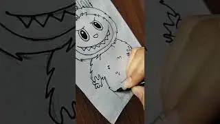 making labubu doll 🖍️|| #labubu #drawing #shorts #cute|| like and subscribe 😊