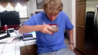 Scotty drinking carrot juice death mix