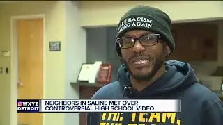 Neighbors in Saline meet over controversial high school video
