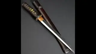 03718 ANTIQUE NIHONTO JAPANESE SAMURAI KATANA SWORD TANTO KANEFUSA 兼房 signed w/KOSHIRAE