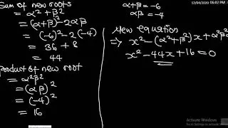 Forming new equations with related roots