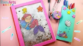 Decora tus ÚTILES ESCOLARES estilo SIRENA! - DIY - Mermaid school supplies