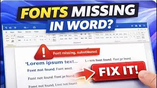 Fonts missing from document in Microsoft Word : Fix