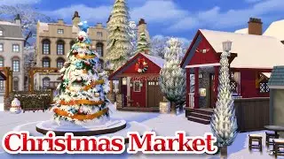 🎄🎅 Christmas market 🎅🎄 - the Sims 4 Speed Build (Stop Motion | No CC)