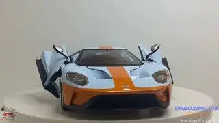Unboxing 1:18 Ford GT Heritage Edition Diecast Model car