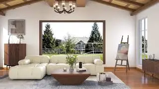 Cozy Deep Seated Couch for Large Living Room with Wood Accents | POVISON Virtual Showroom