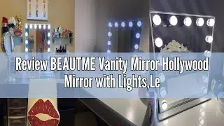 Review BEAUTME Vanity Mirror Hollywood Mirror with Lights,Led Makeup Mirror with Magnifying Mirror B