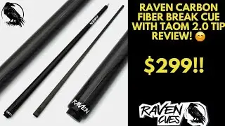 Raven Full Carbon Fiber Break Cue with Taom 2.0 tip review.😊 @ravencuesproduct @raven_cues