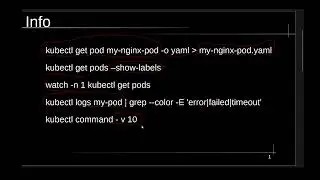 Useful Kubernetes admin commands