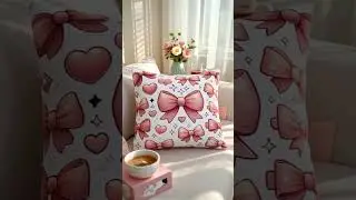 Romantic Pink Bow Cushion &ndash; Sweet Gift Pillow for Couples & Loved Ones