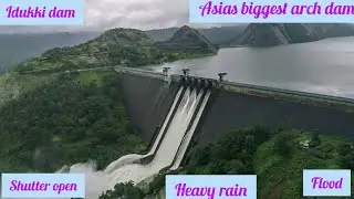 Asia's Biggest Arch Dam Shutter Opening While Heavy Rain in Idukki, Kerala, India