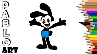 How to Draw Oswald  The Lucky Rabbit | Learn to Draw  step by step