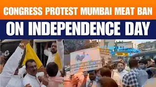 Mumbai Congress Protests KDMC's Meat Sale Ban on Independence Day | News9