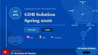 PSY405 (Personality Psychology) GDB 01 Solution | Spring 2026 | #vu #psy405